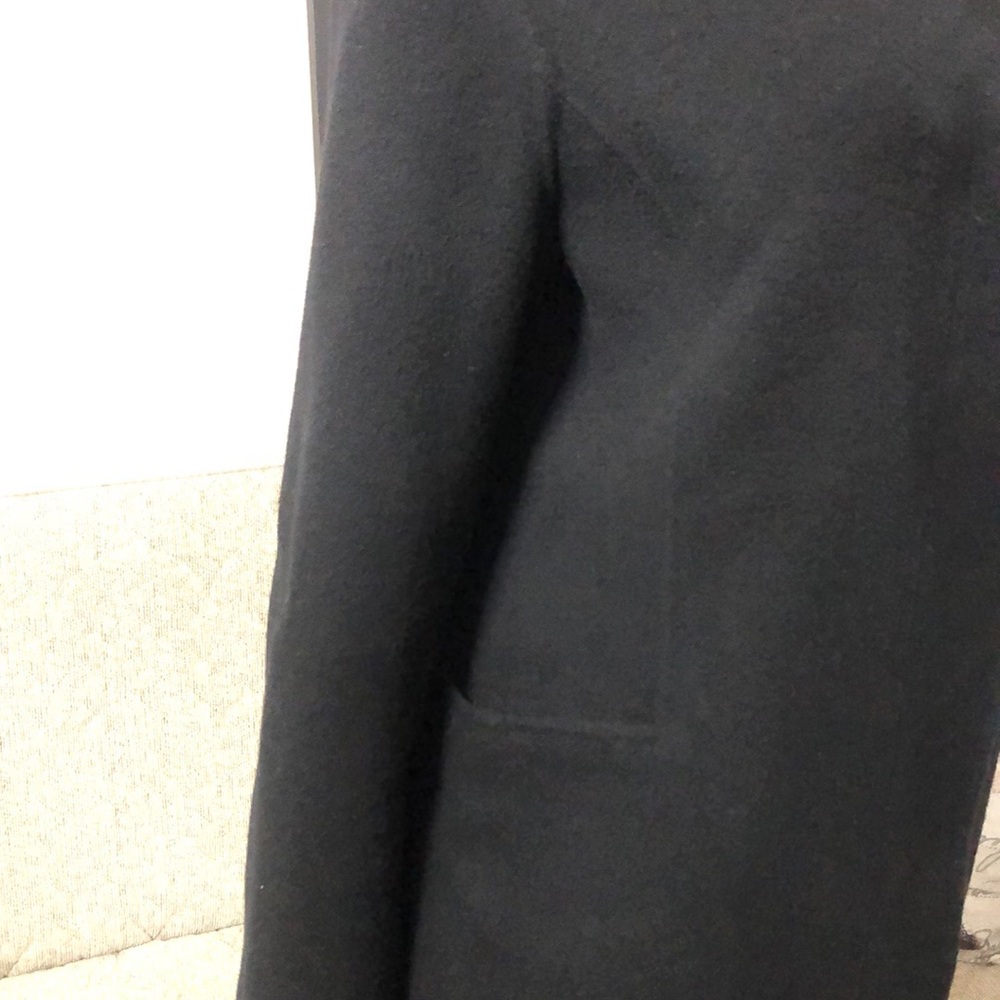 HILARY RADLEY WOOL BLACK COAT 10 - Picture 3 of 9